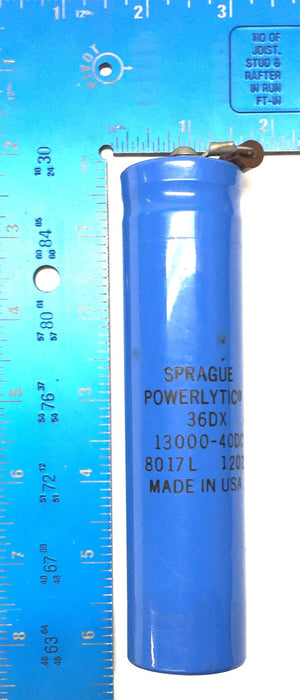 Sprague Powerlytic 36DX Capacitor 13000-40DC (8017L 1202) USED
