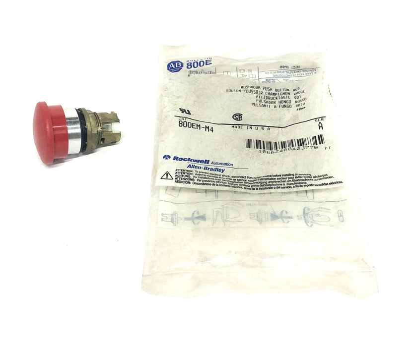 Allen-Bradley Series A Red Mushroom Pushbutton 800EM-M4 NOS