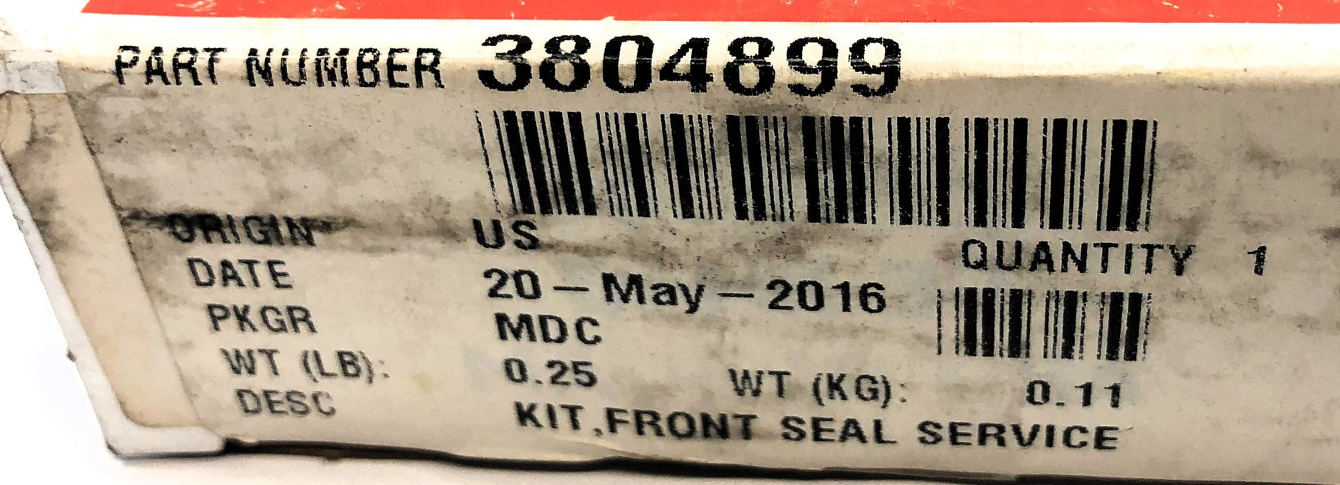 Cummins Front Crankshaft Seal 3804899 NOS