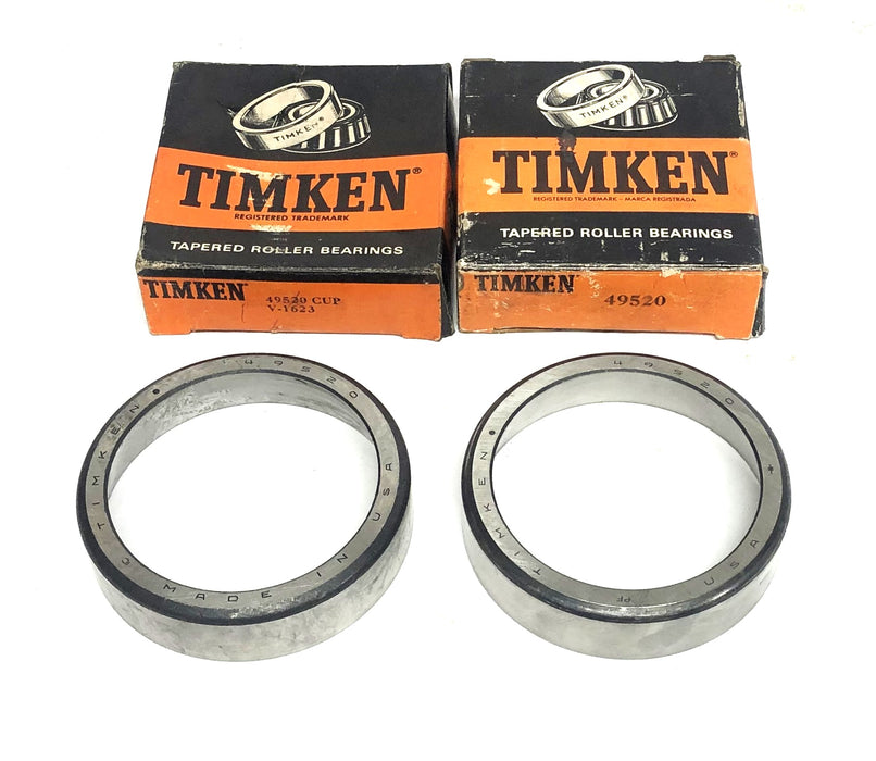 Timken Tapered Roller Bearing Cup 49520 [Lot of 2] NOS