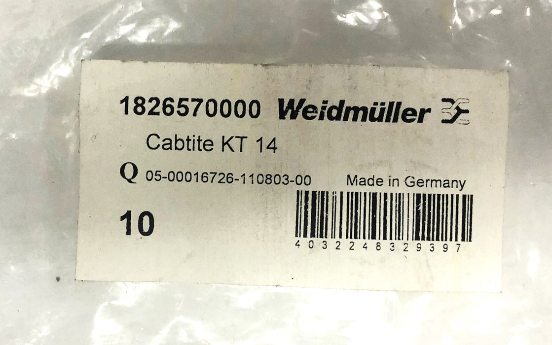 Weidmuller 10 Pieces Cabtite KT 14 Grommet 1826570000 NOS