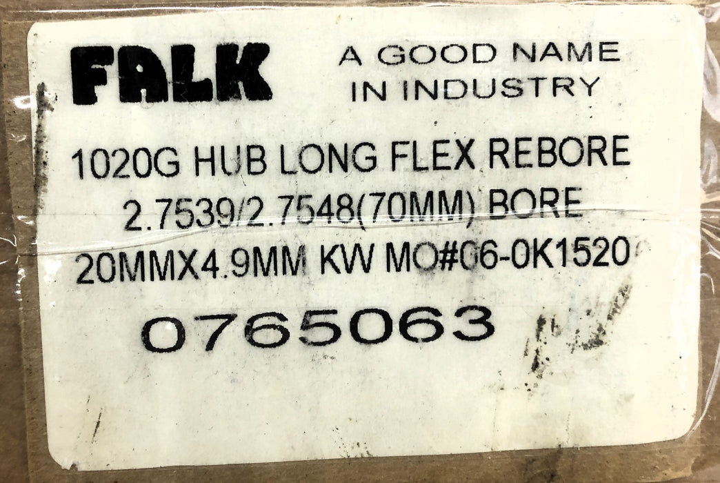 Falk 1020G Long Flex Hub 2.7539/2.7548 Re-Bore 0765063 NOS
