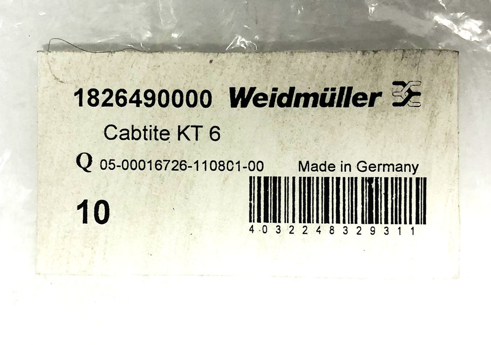 Weidmuller Cabtite KT 6 Grommet 1826490000 [Lot of 8] NOS