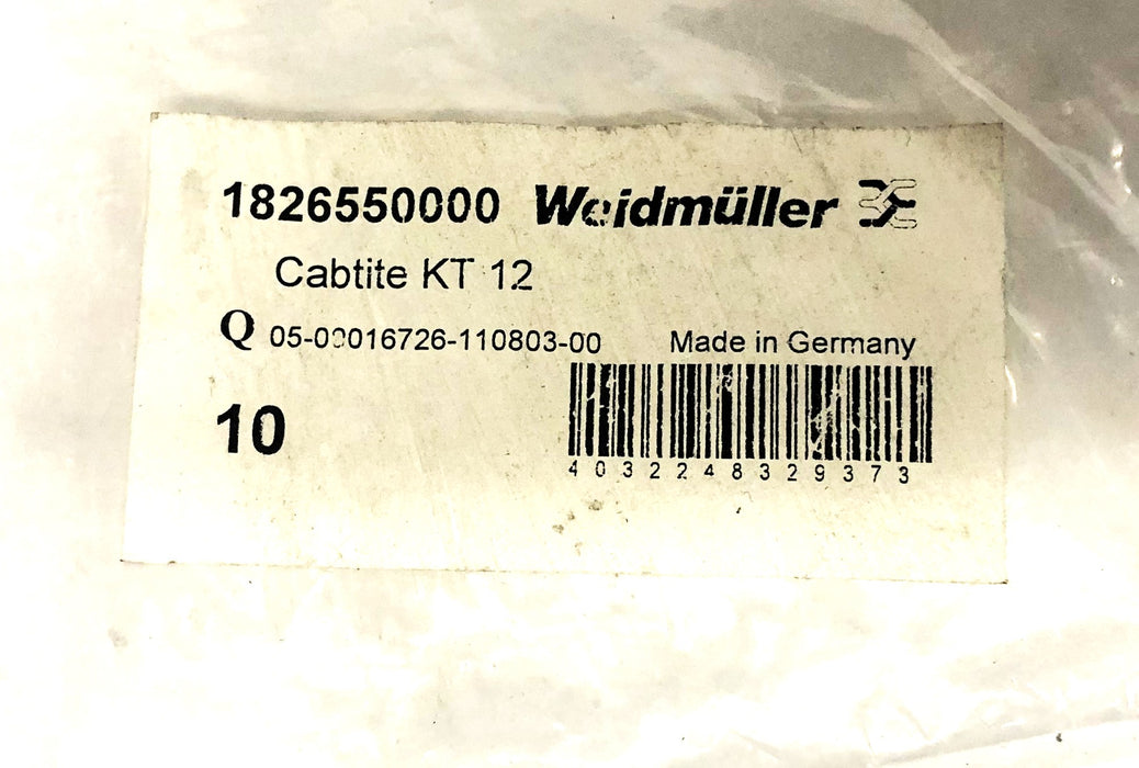 Weidmuller Cabtite KT 12 Grommet 1826550000 [Lot of 9] NOS