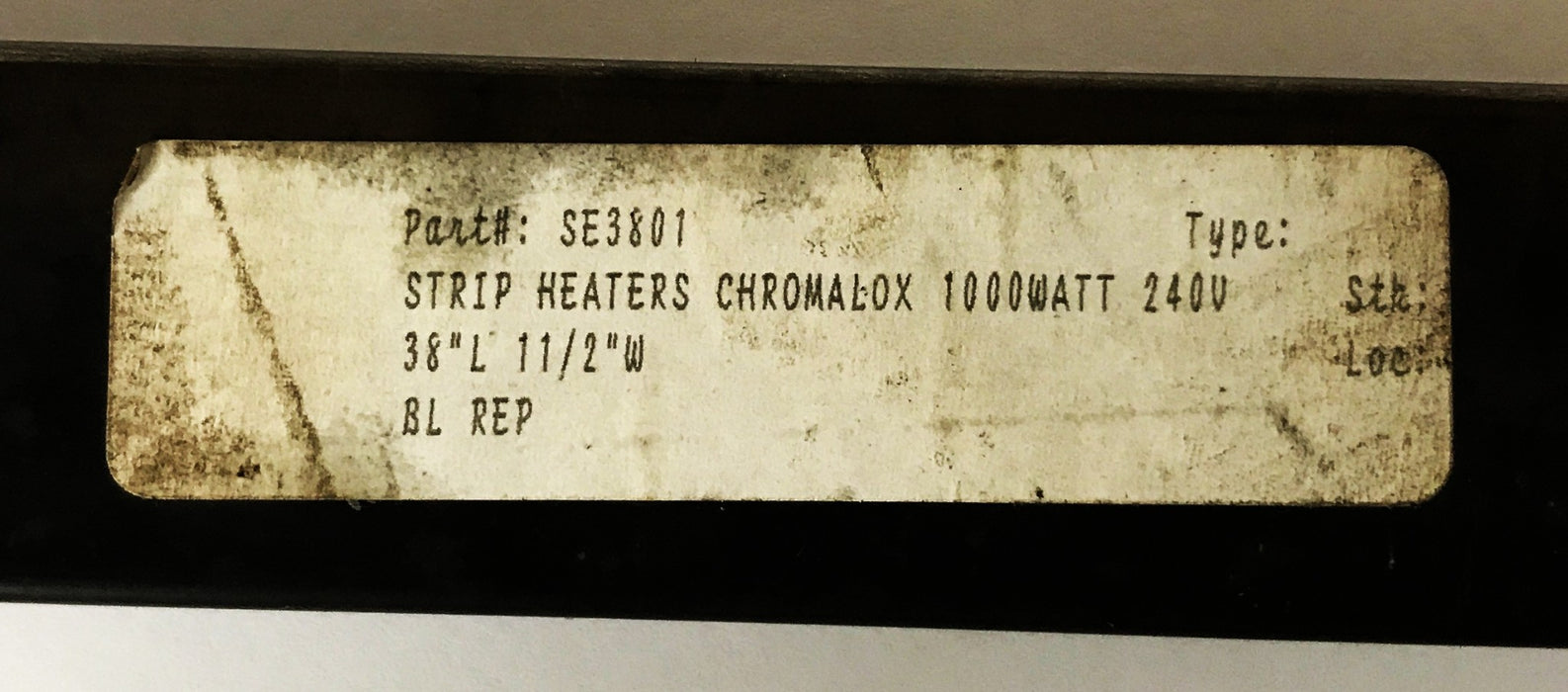 Chromalox 24-Volt 1000-Watt Strip Heater OT3801 (SE8801) NOS