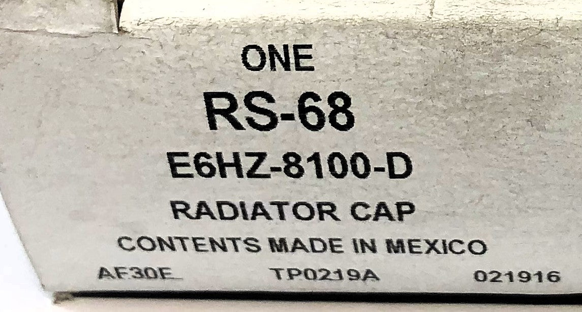Ford/Motorcraft Radiator Cap E6HZ-8100-D (RS-68) [Lot of 3] NOS