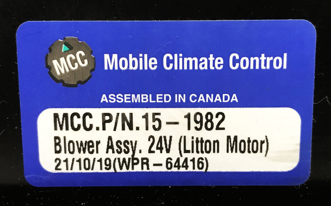 MCC Litton Motor 24VDC Blower 15-1982 NOS
