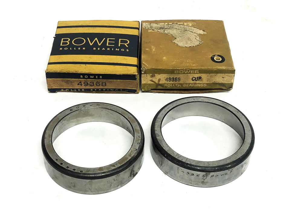 Bower Tapered Roller Bearing Cup 49368 [Lot of 2] NOS