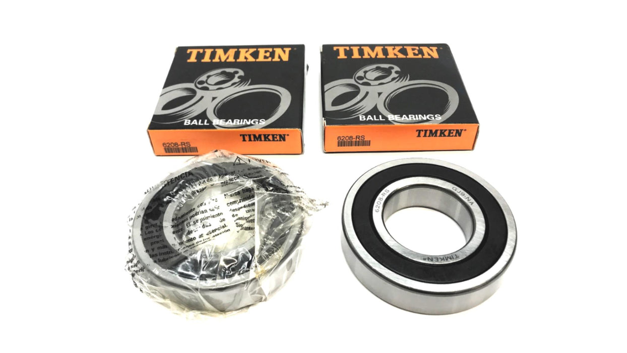 Timken Single Row Ball Bearing 6208-RS [Lot of 2] NOS