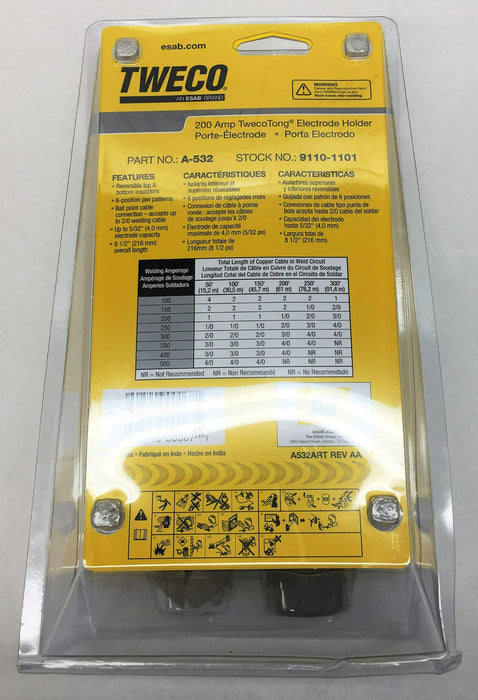 Tweco 200 Amp Electrode Holder A-532 (9110-1101) [Lot of 2] NOS