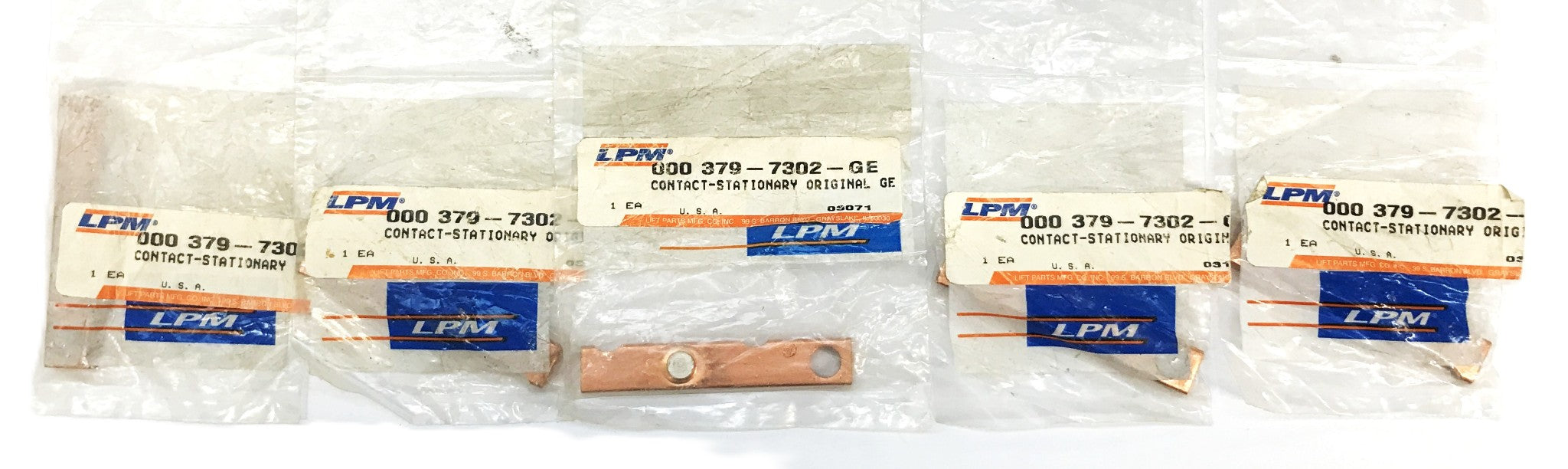 LPM Forklift Copper Silver Contact 379-7302-GE [Lot of 5] NOS