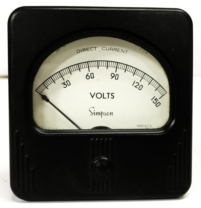 Simpson 0-150 Voltage Gauge MTR-27-150VDC NOS