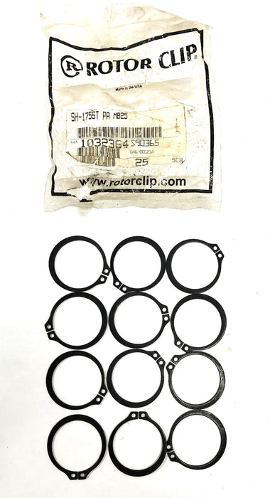 Rotor Clip Retaining Snap Ring Clip SH-175ST PA MB25 [Lot of 12] NOS