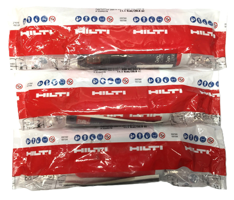 Hilti HIT-HY 200R V-3 Concrete Epoxy 2334276 Exp:01/31/2026 [Lot of 3] NOS
