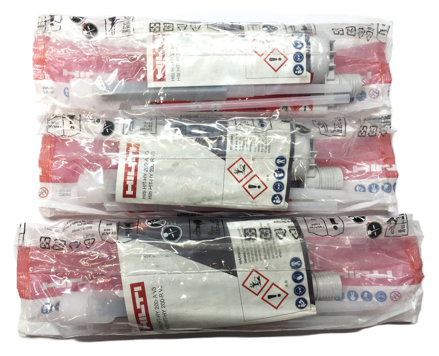Hilti HIT-HY 200R V-3 Concrete Epoxy 2334276 Exp:01/31/2026 [Lot of 3] NOS