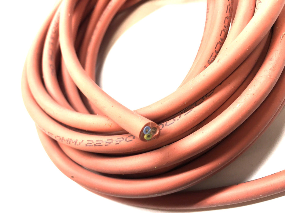 Lapp 19' Red Silicone 3-Core Cable SYN-SIHF3G0.5 NOS