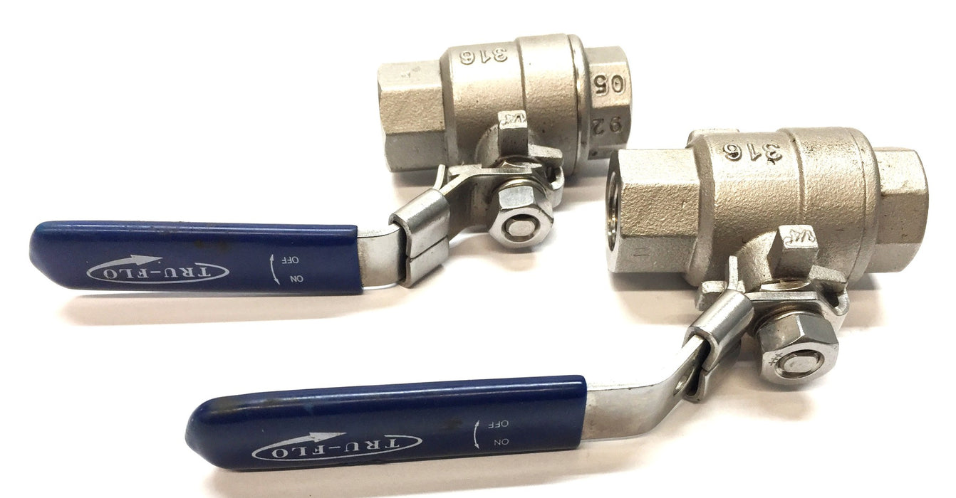 Tru-Flo 1/2" x 1/2" Flow Control Valve 1000WOOG [Lot of 2] NOS