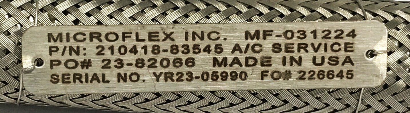 MicroFlex Metal Discharge Hose Assembly 210418-83545 NOS
