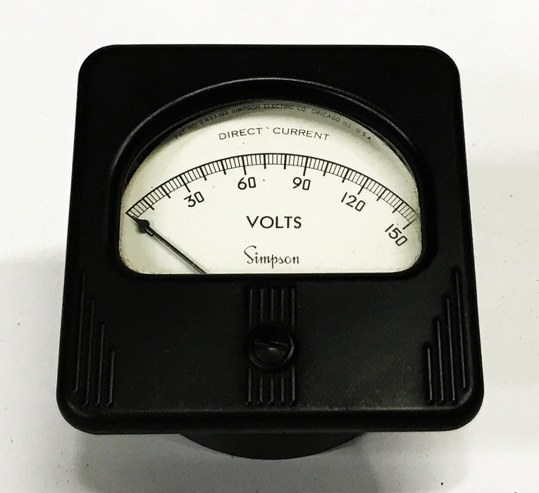 Simpson 0-150 Voltage Gauge MTR-27-150VDC NOS