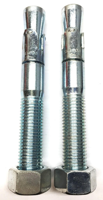 Powers 1" x 7-1/2" Steel Wedge Anchor and Nut (No Washer) [Lot of 2] NOS
