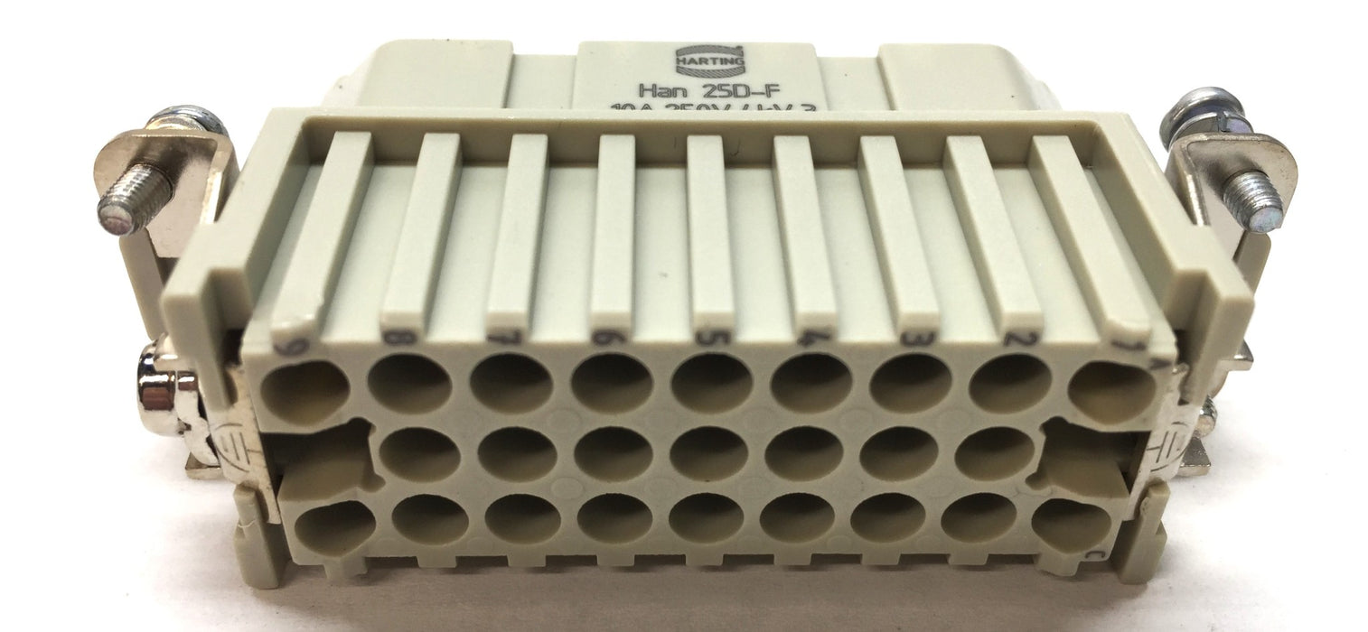 Harting Han 25D-BU-C Insert Connector 09210253101 [Lot of 2] NOS