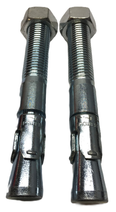 Powers 1" x 7-1/2" Steel Wedge Anchor and Nut (No Washer) [Lot of 2] NOS