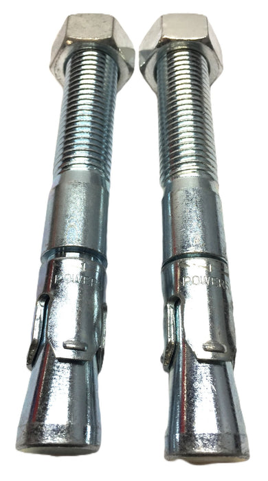 Powers 1" x 7-1/2" Steel Wedge Anchor and Nut (No Washer) [Lot of 2] NOS
