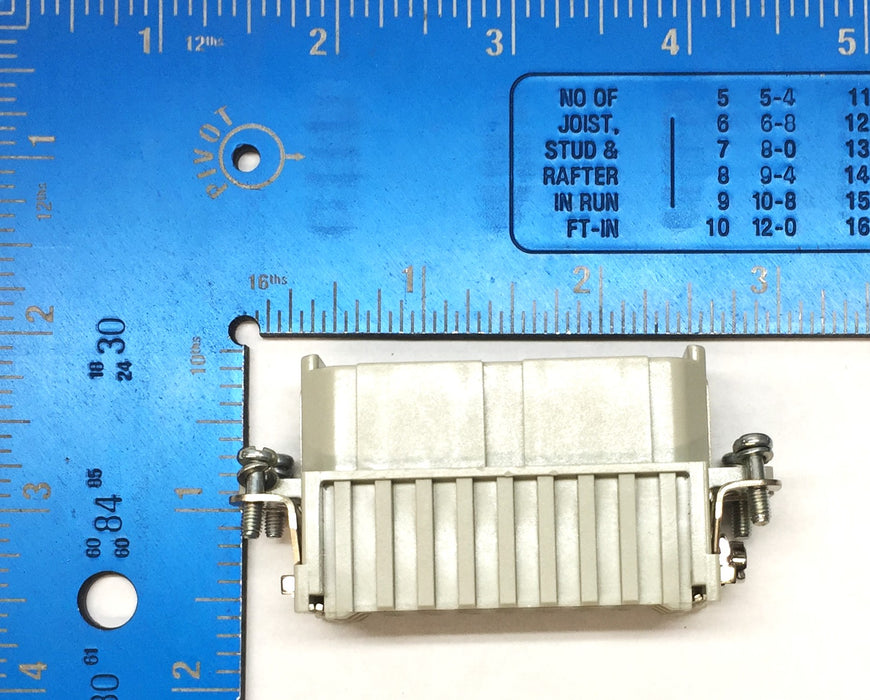 Harting Han 25D-BU-C Insert Connector 09210253101 [Lot of 2] NOS