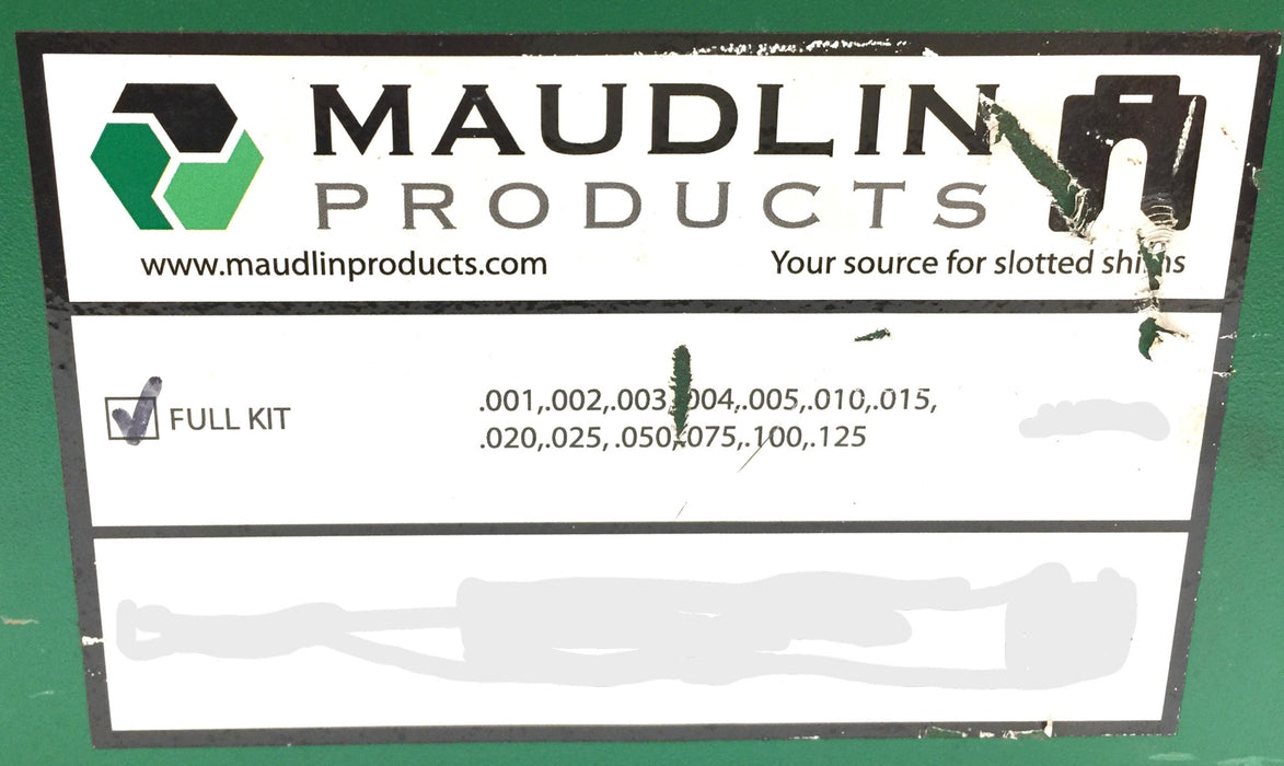 Maudlin Products Slotted Shim Kit (Incomplete) USED