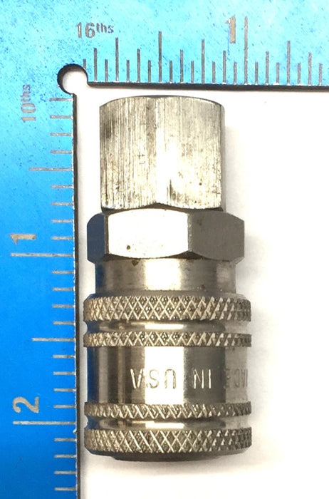 Unbranded Steel Body 1/2" Threaded Quick Connect Adapter [Lot of 2] NOS