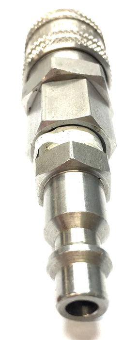 Unbranded Steel Body 1/2" Threaded Quick Connect with Barbed Adapter NOS