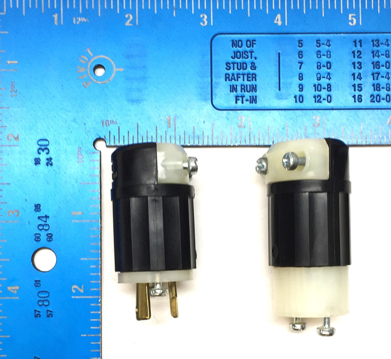 Leviton Mini-Locking Connector Male/Female Set (2pcs) Leviton ML1-00P (ML1) NOS
