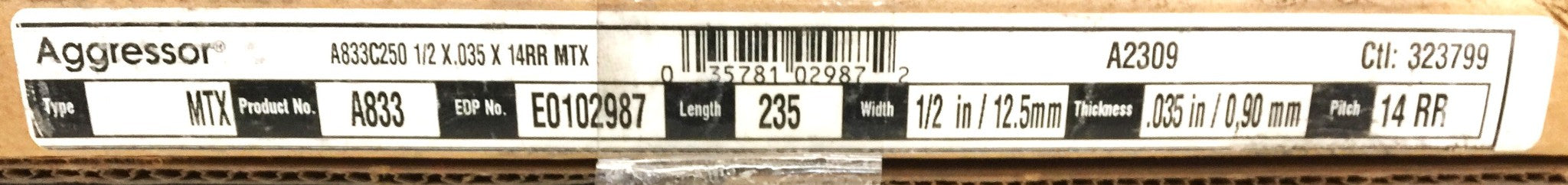 Disston MTX Aggressor 19-1/2" x1/2"x .035 44RR Pitch Blade Cutting Band A833 NOS
