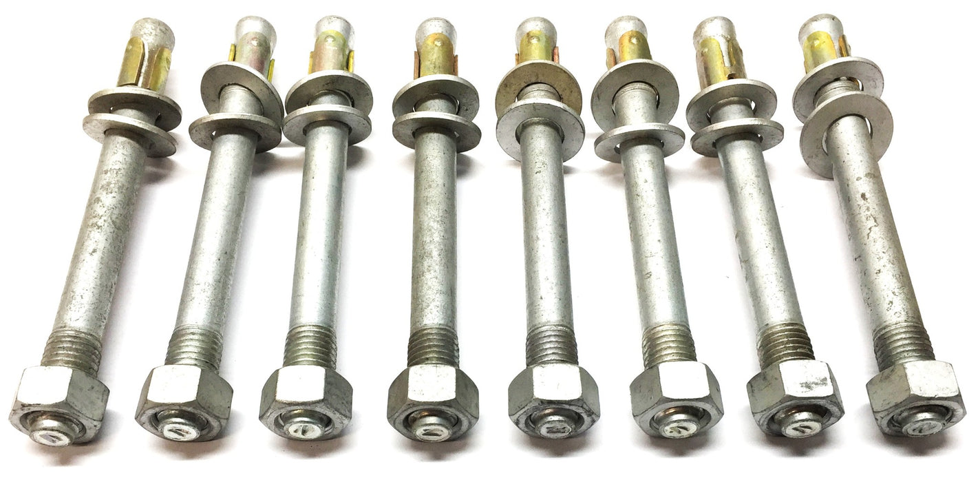 Unbranded 3/4" x 8" Galvanized Wedge Anchor w/Nut and Washer [Lot of 8] NOS