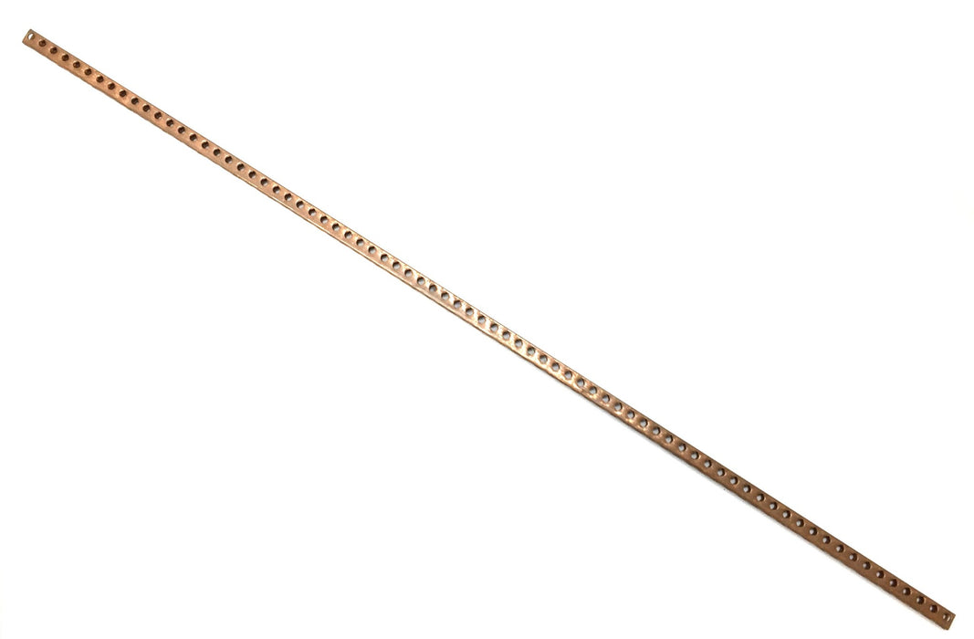 Unbranded 30" x 0.34" x 0.46" Copper Grounding Bus Bar/Neutral Bar D167 NOS