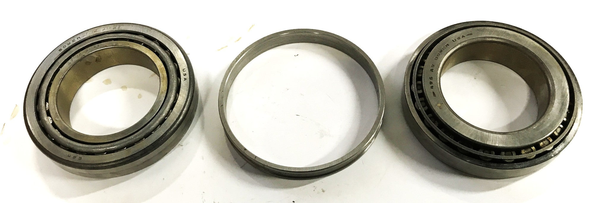Bower Tapered Roller Bearing Double Cone and Cup Assembly 496/493 NOS