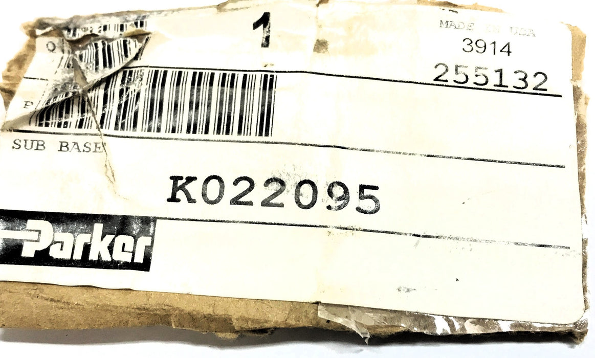 Parker Solenoid Sub Base K022095 NOS