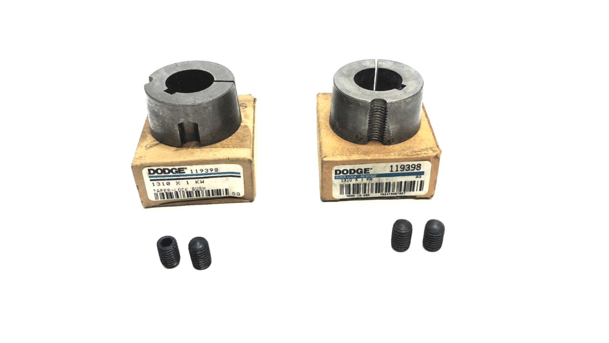 Dodge 1310 X 1 KW Taper-Lock Bushing 119398 [Lot of 2] NOS