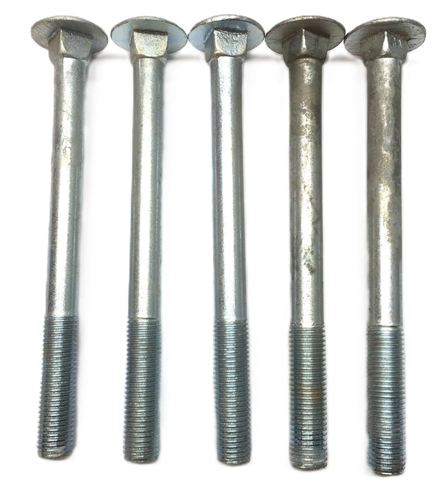Unbranded M20-2.5 x 9.5" Galvanized Steel Carriage Bolt [Lot of 5] NOS