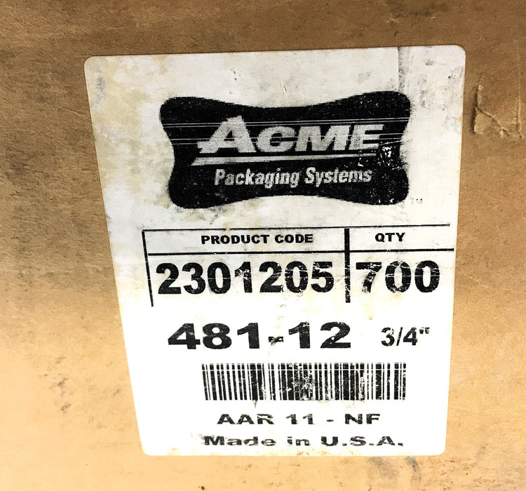 Acme Box of (700) 3/4" Steel Strapping 2301205 NOS