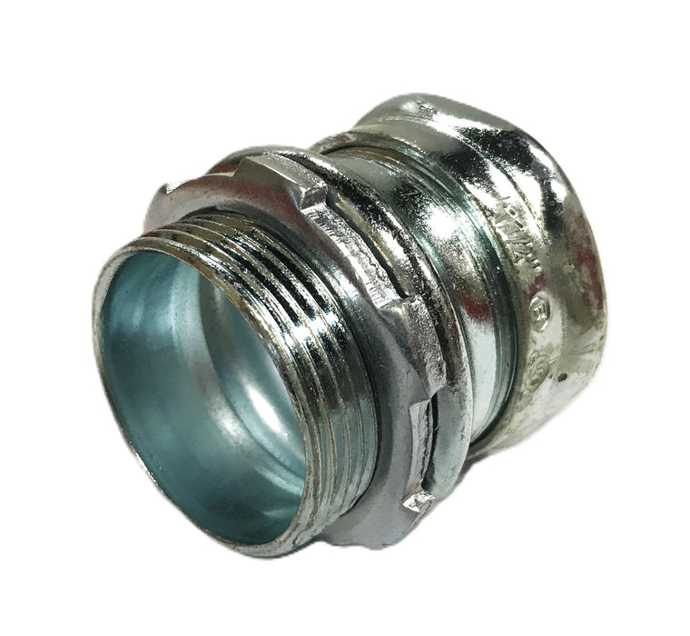 Unbranded 1-1/4 inch Steel Conduit Compression Fitting [Lot of 5] NOS