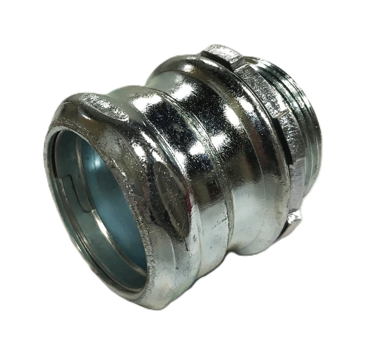 Unbranded 1-1/4 inch Steel Conduit Compression Fitting [Lot of 5] NOS