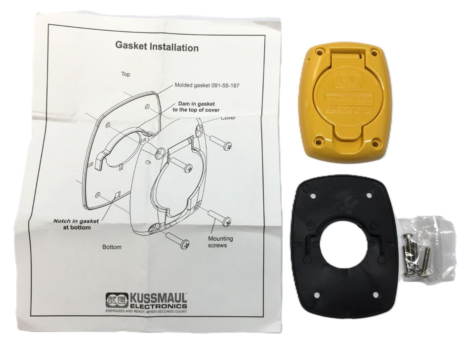 KE Kussmaul Electronics Yellow Auto Eject Cover and Gasket 091-55-187 NOS