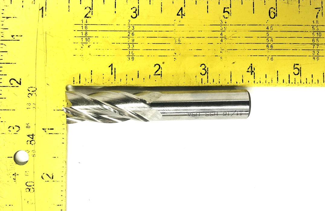 Cleveland 1-1/16x5/8x1-5/8x3-3/4 Inch 4FL 583RH Center Cut End Mill C41262 NOS