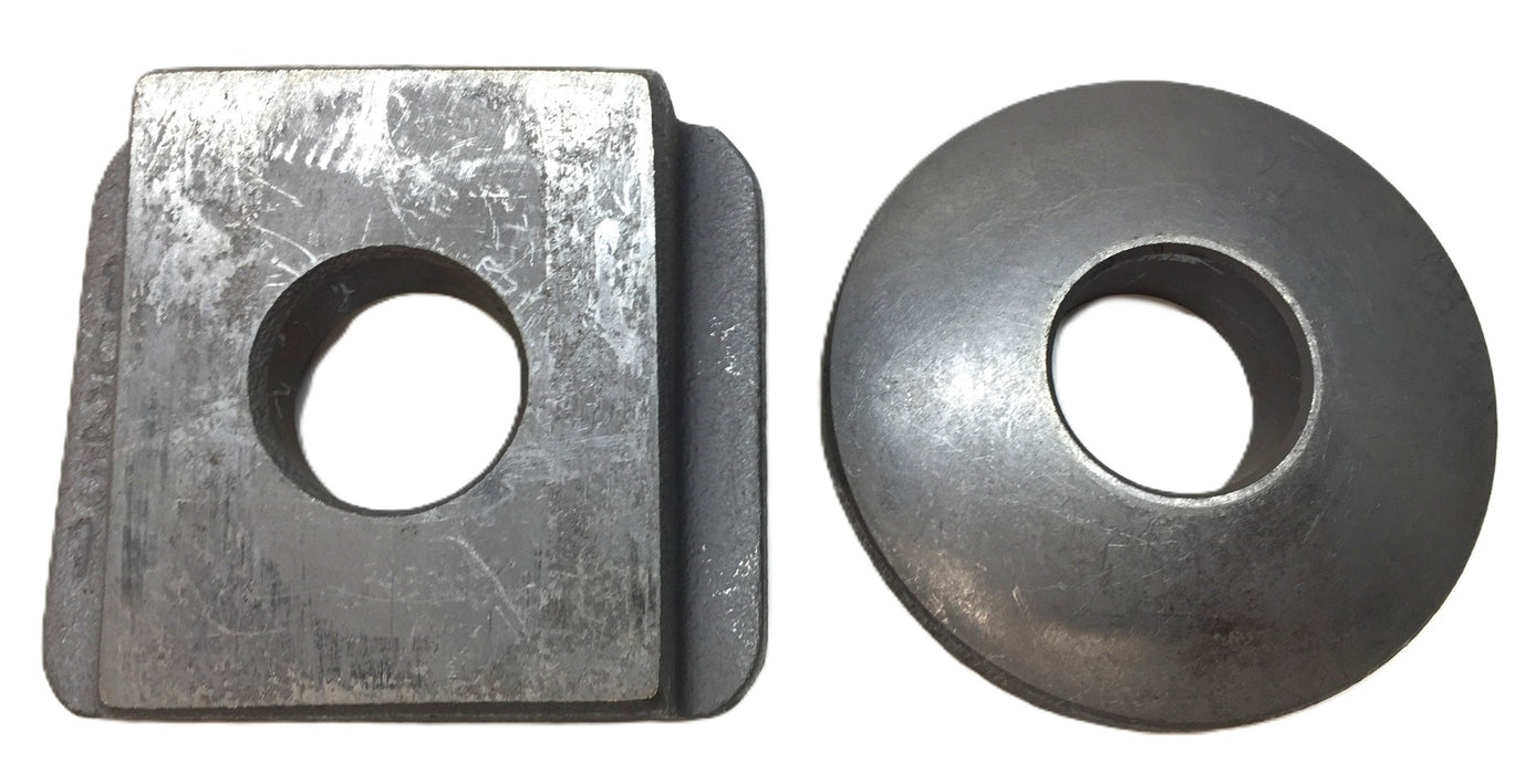 Unbranded Steel 3" x 3" Beveled 1" Bore Square Washer Assembly 10251 (2pcs) USED
