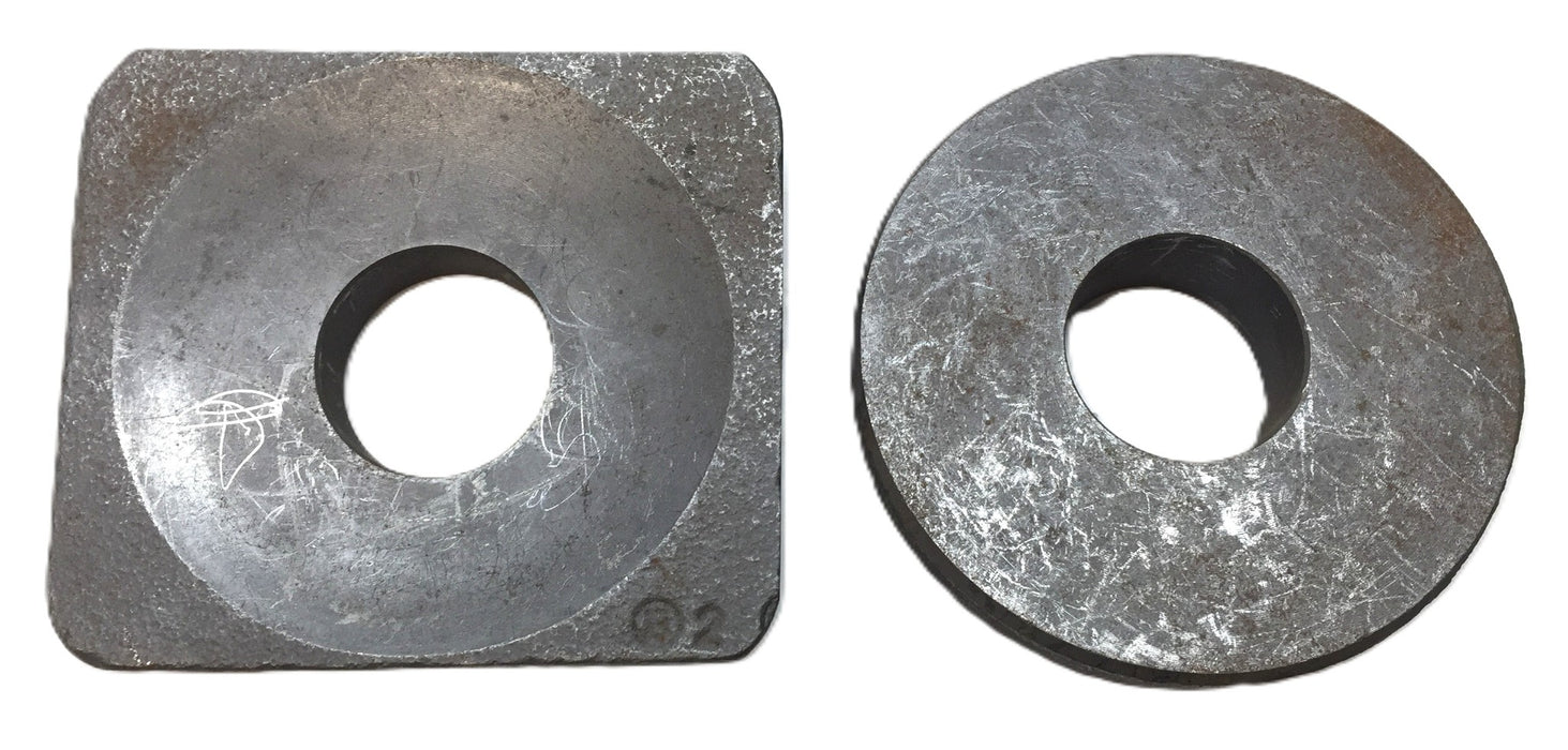 Unbranded Steel 3" x 3" Beveled 1" Bore Square Washer Assembly 10251 (2pcs) USED
