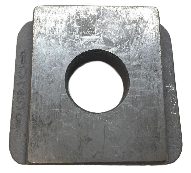 Unbranded Steel 3.12" x 2.75" Beveled 1" Bore Square Washer 10251 USED
