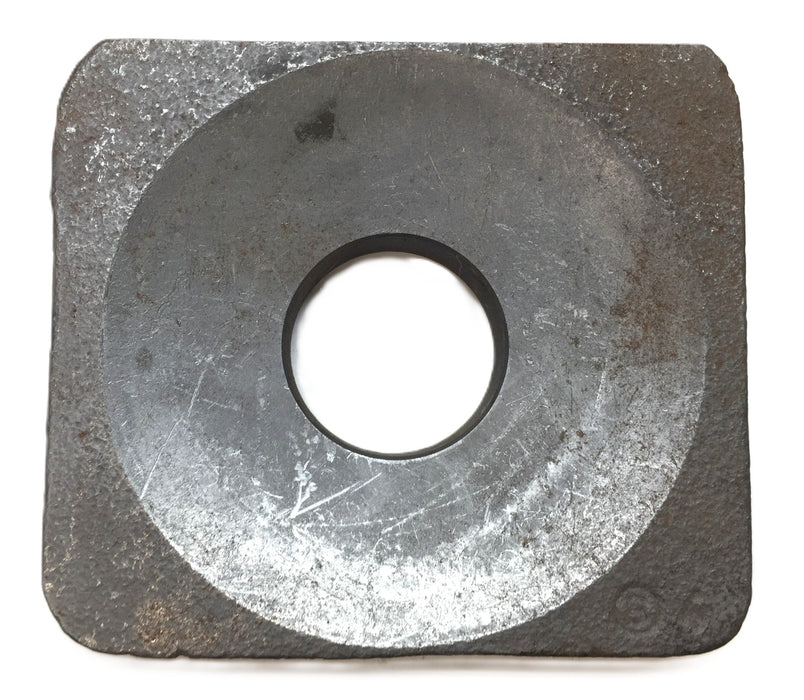 Unbranded Steel 3.12" x 2.75" Beveled 1" Bore Square Washer 10251 USED