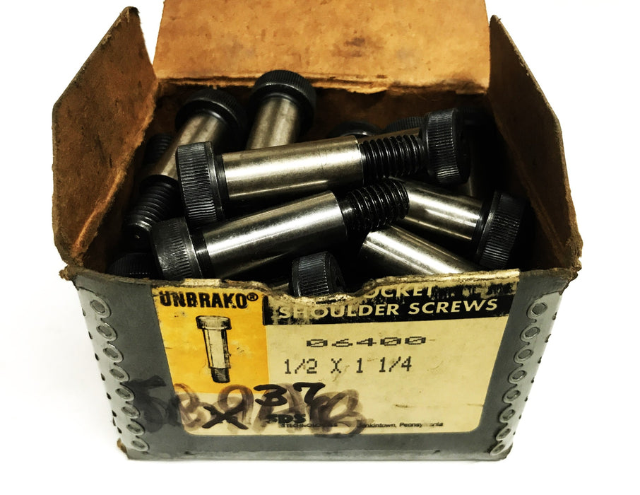 Unbrako 1/2 inch X 1 1/4 inch Socket Head Shoulder Screw 06400 [Lot of 37] NOS