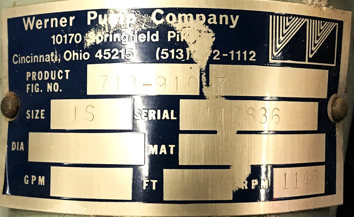 Unimount General Purpose Industrial Motor P63CPP-2881 (713-910-7) USED